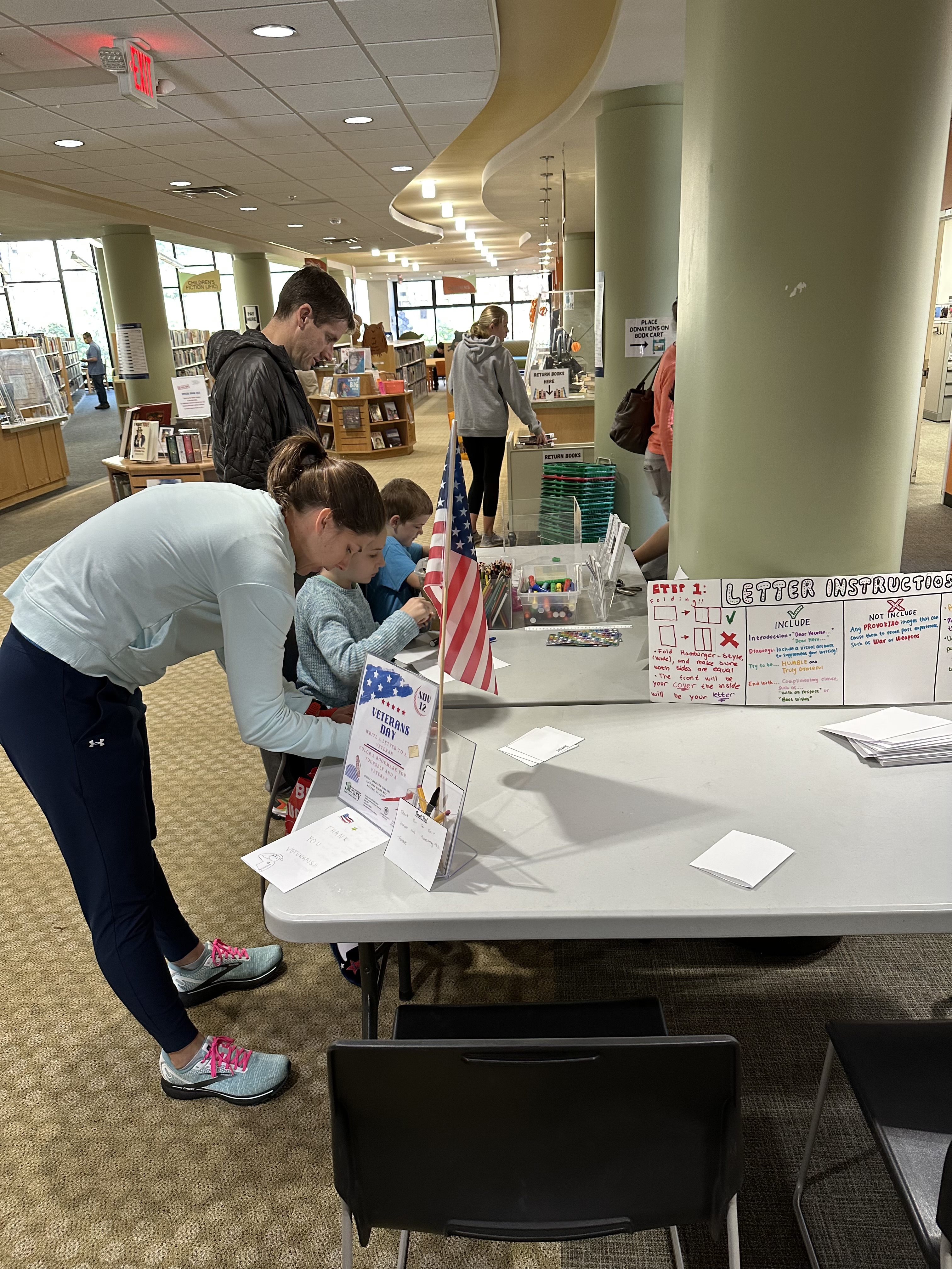 Dear Veterans at Dolley Madison Library